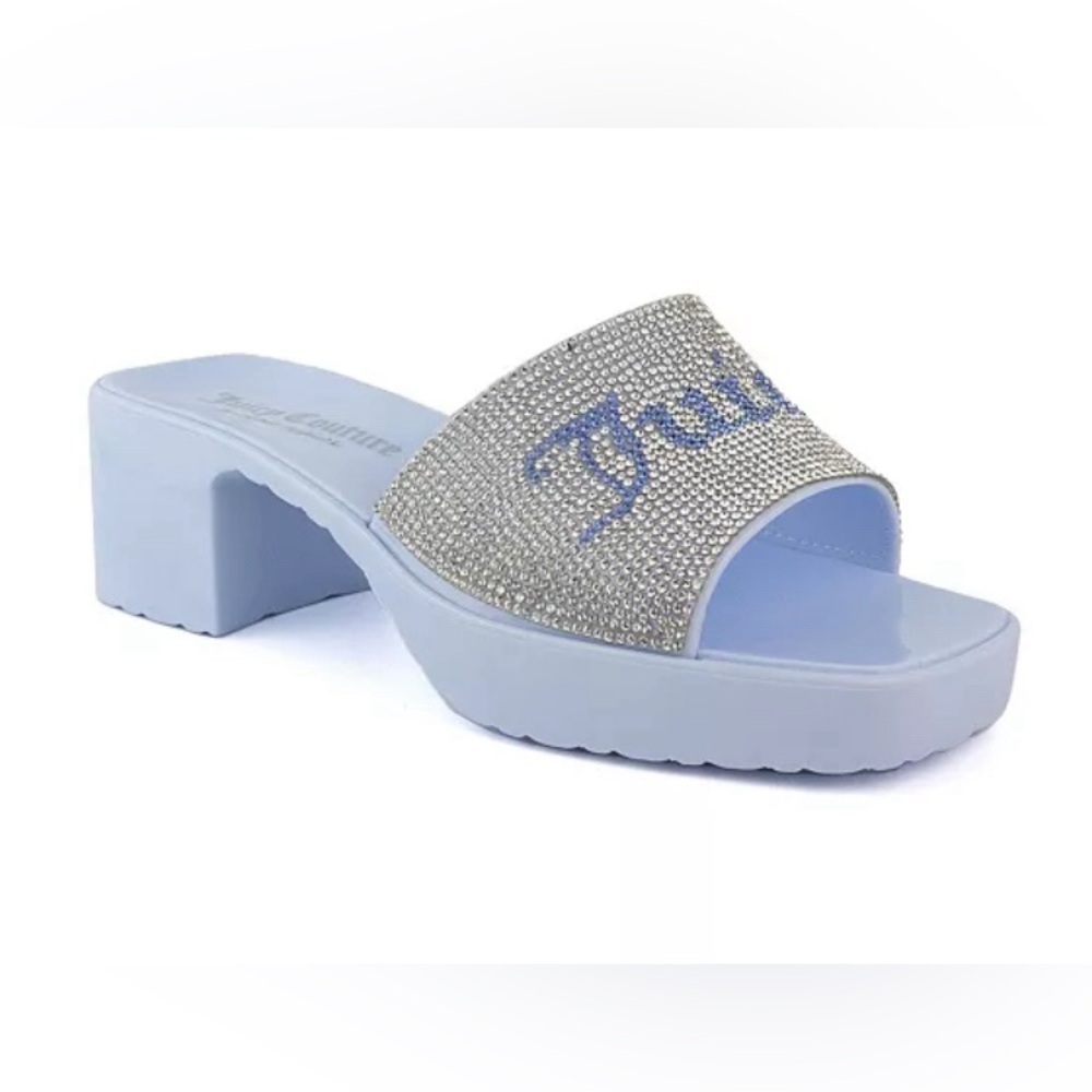 NEW – Juicy Couture “Harmony” Slip-On Sandals Size 8 Periwinkle
